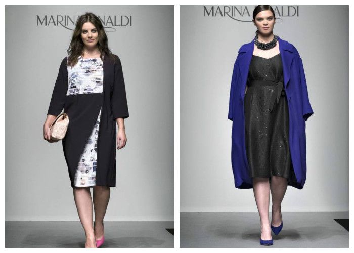 Фото, платья для полных девушек осень-весна: бренд Marina Rinaldi