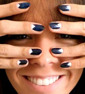 Лунный маникюр гель-лаком, фото