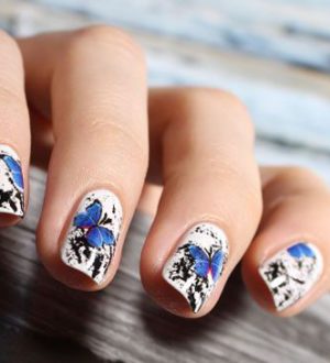 Маникюр с бабочками, фото