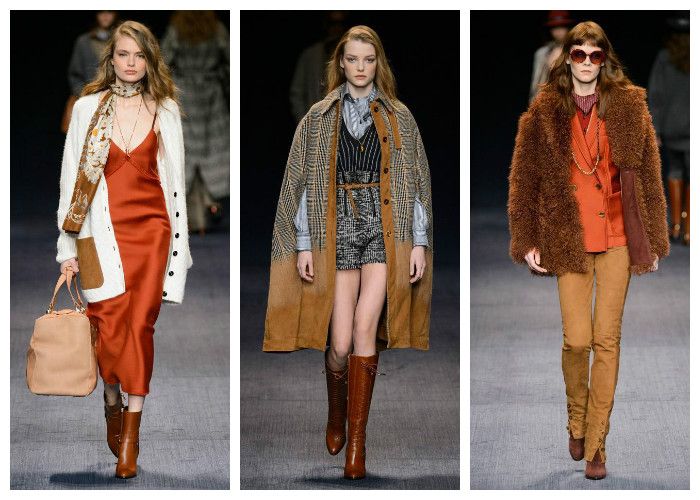 Модные цвета осень - зима 2016 - 2017: оранжевые, бежевые и коричневые тона, коллекция Trussardi, фото