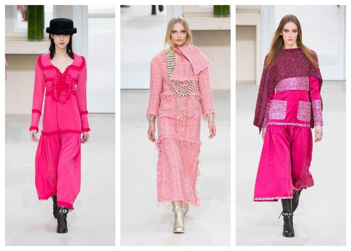 Модные цвета осень - зима 2016 - 2017: розовый коллекция Chanel, фото