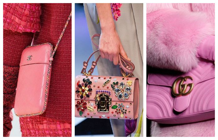 Модные розовые сумки осень – зима 2016 – 2017, фото. 