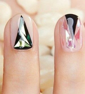 100 фото маникюра Битое стекло: последние новинки