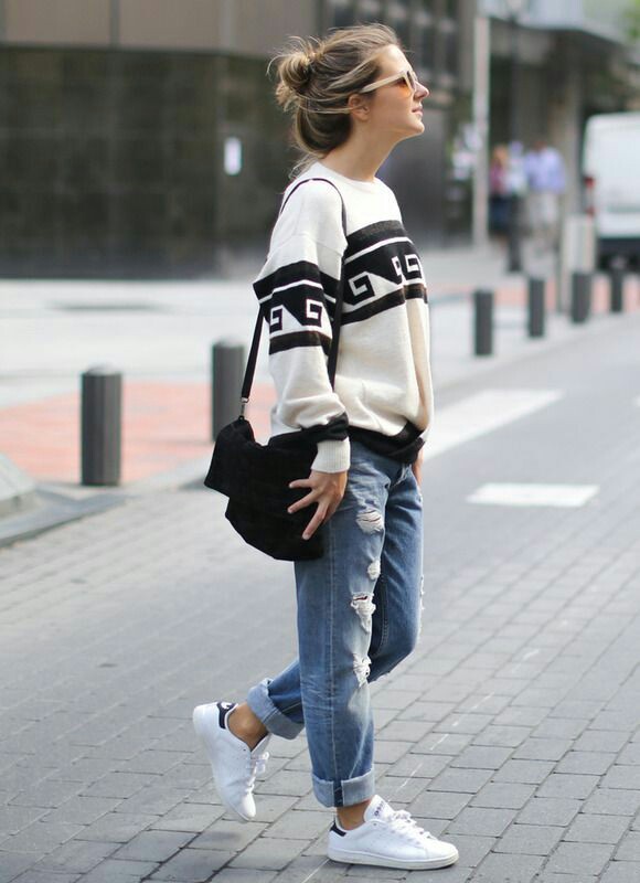 Женские брюки уличная мода (фото)