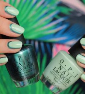 Зеленый маникюр: 80 лучших фото