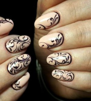 Вензеля на ногтях: красивые дизайны (фото пошагово)