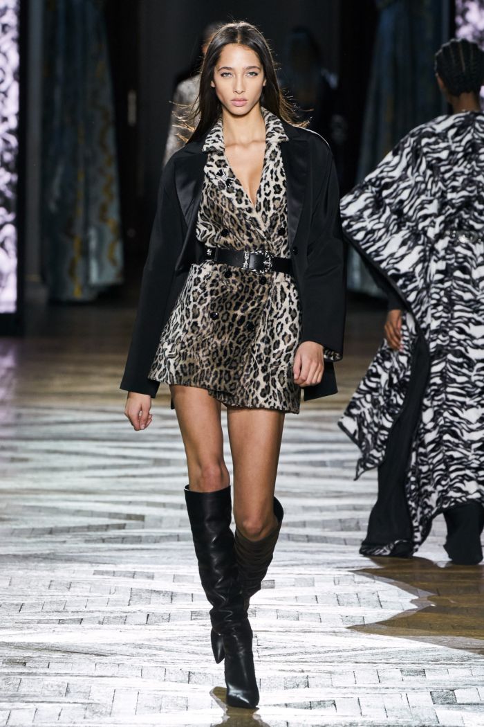 Модное леопардовое платье-пиджак Redemption