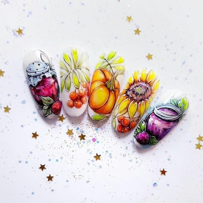 Осенний дизайн ногтей
