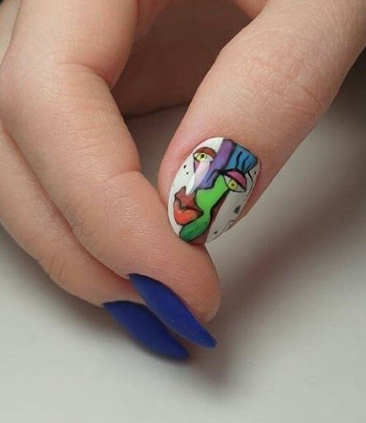 Дизайн ногтей в стиле кубизм