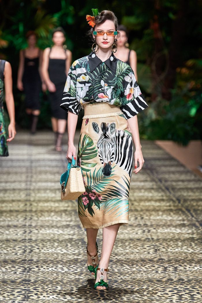Модные принты в женской одежде 2020. Коллекция Dolce & Gabbana