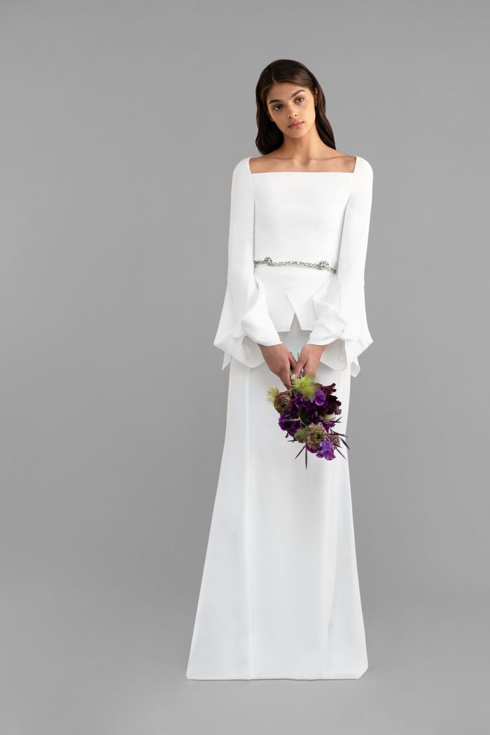 Тренд свадебной моды 2020 - оригинальные свадебные букеты. Коллекция Roland Mouret