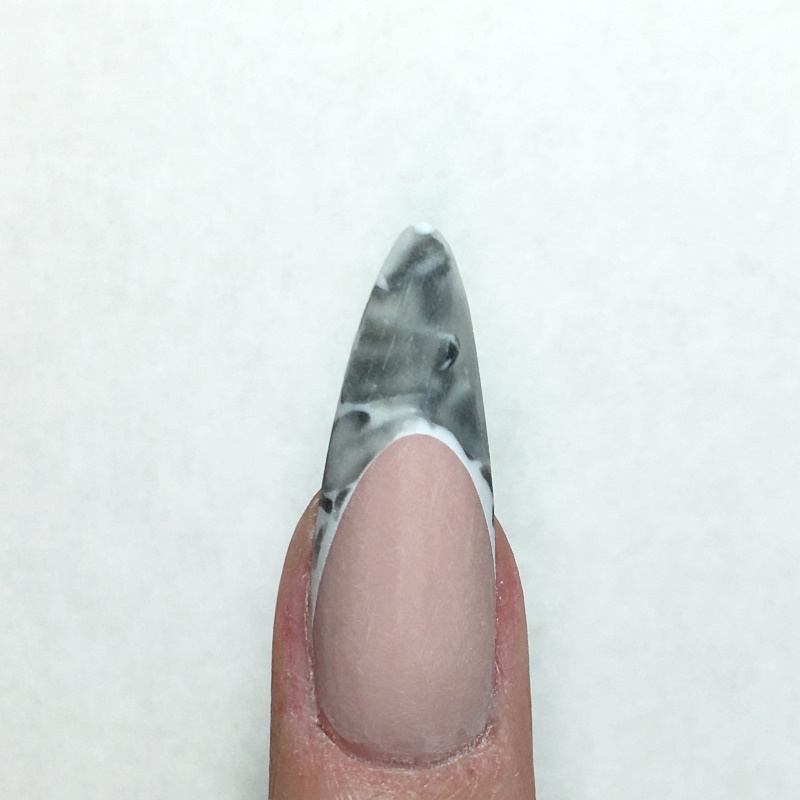 Мастер-класс чёрно-белый дизайн ногтей
