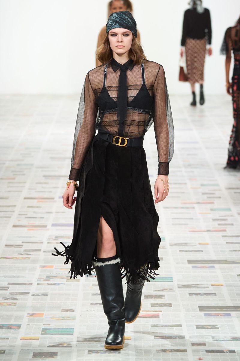 Модная юбка осень-зима 2020-2021 из коллекции Christian Dior