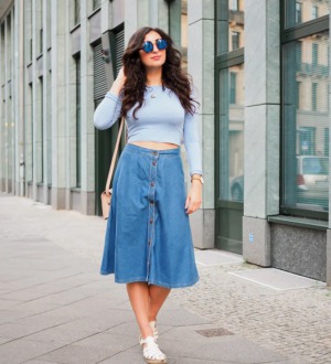 С чем носить юбку-трапецию: 4 стильных образа