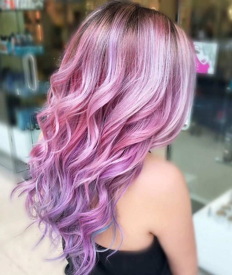 Розово-фиолетовые волосы