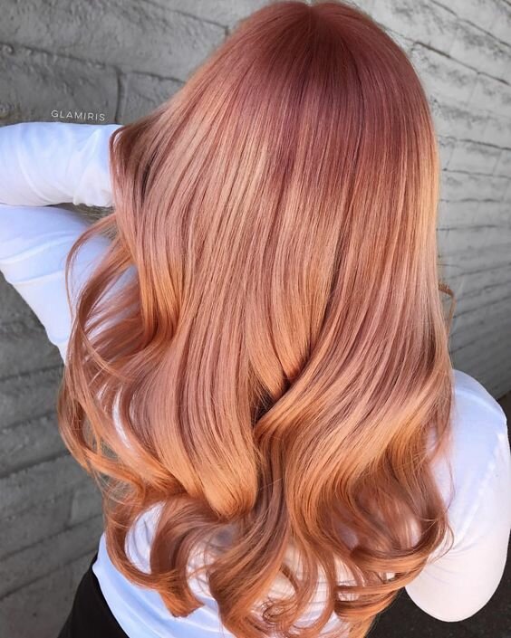 Рыже-розовый цвет волос
