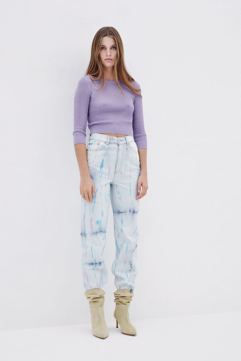 Модные джинсы с принтом тай-дай весна-лето 2021 из коллекции IRO