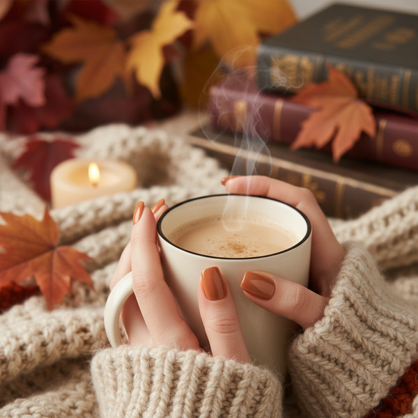 Карамельный маникюр на квадратных ногтях