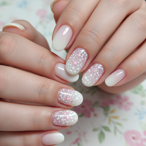 Градиент из точек на овале