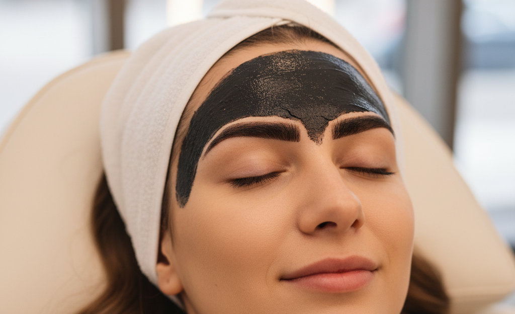 Краска для бровей нанесена и выдерживается необходимое время.