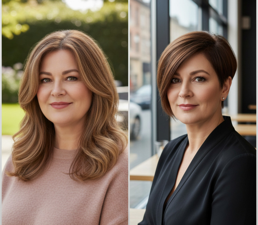 Стрижки для полных женщин с круглым лицом после 60 лет.