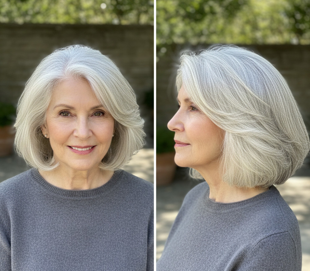 Стрижки для седых волос для женщин после 60 лет фото.