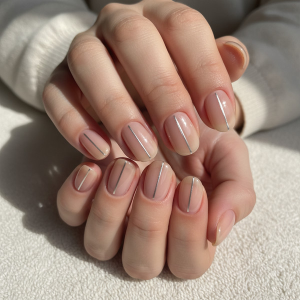 Тонкая горизонтальная линия на овале