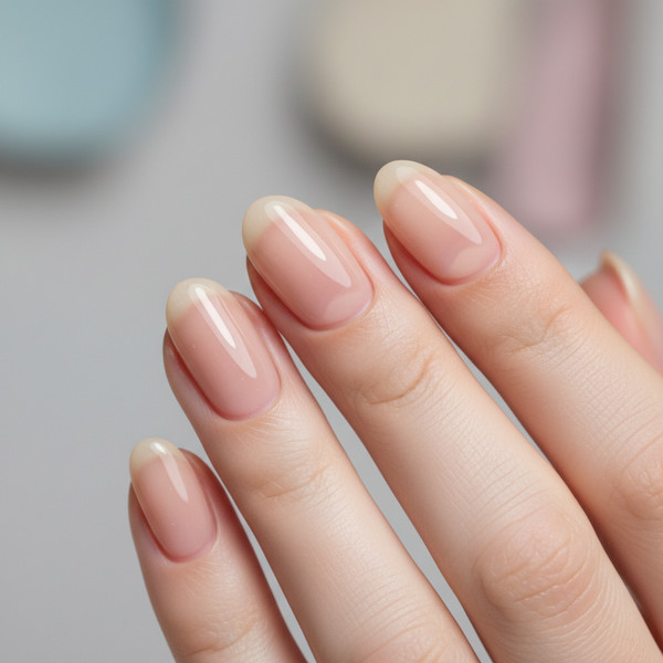 Маникюр 'Lip gloss nails' на овале