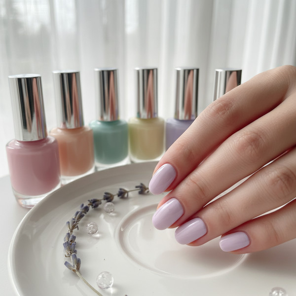 Маникюр на короткие ногти овал нежные оттенки