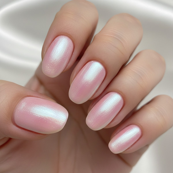 Маникюр 'втирка' на коротких ногтях