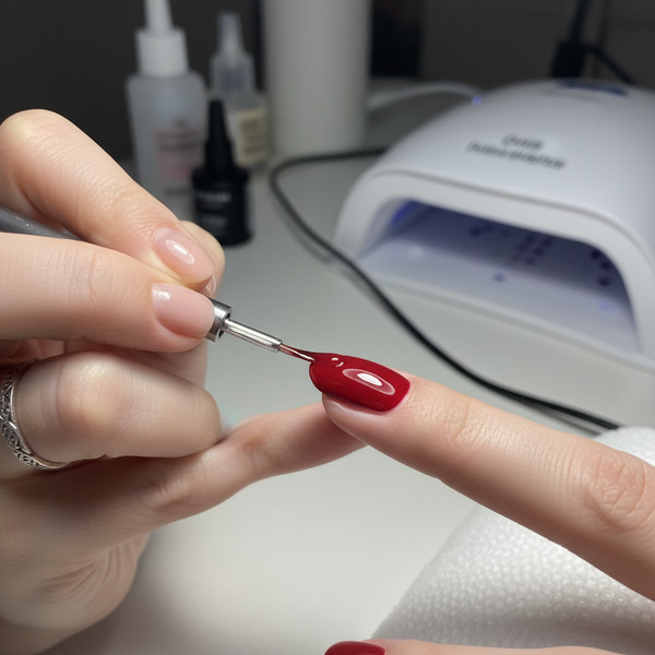 Процесс нанесения гель-лака на короткие ногти