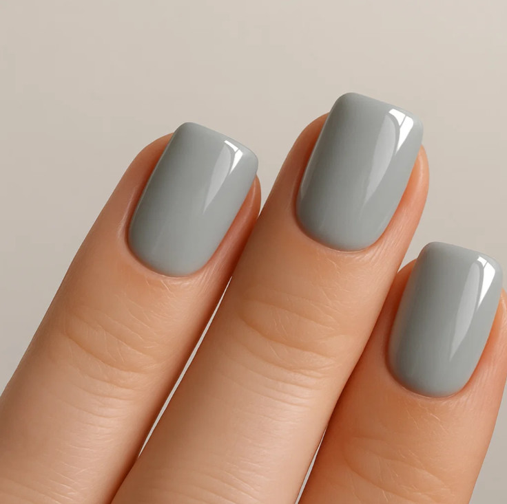 Светлый маникюр на короткие квадратные ногти фото