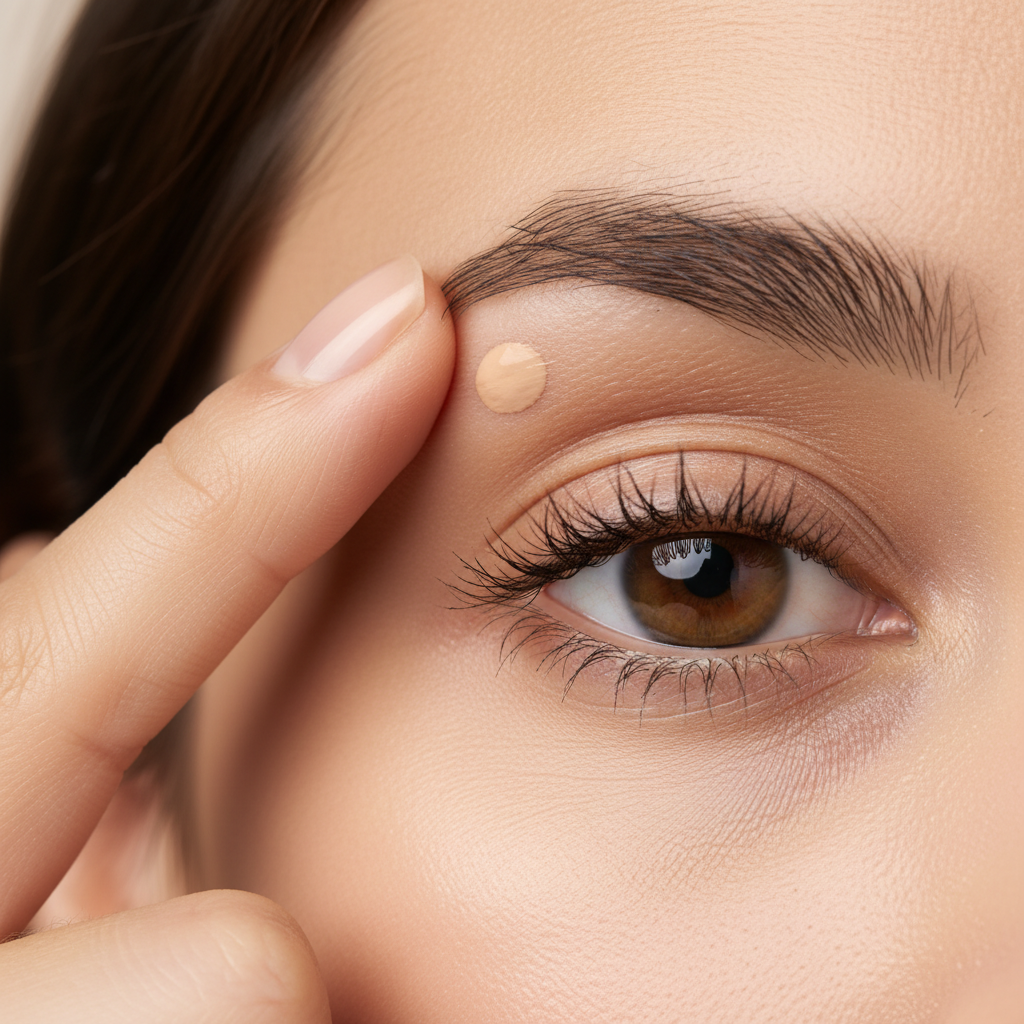 Шаг 1: Нанесение праймера на веко для стойкости смоки айс