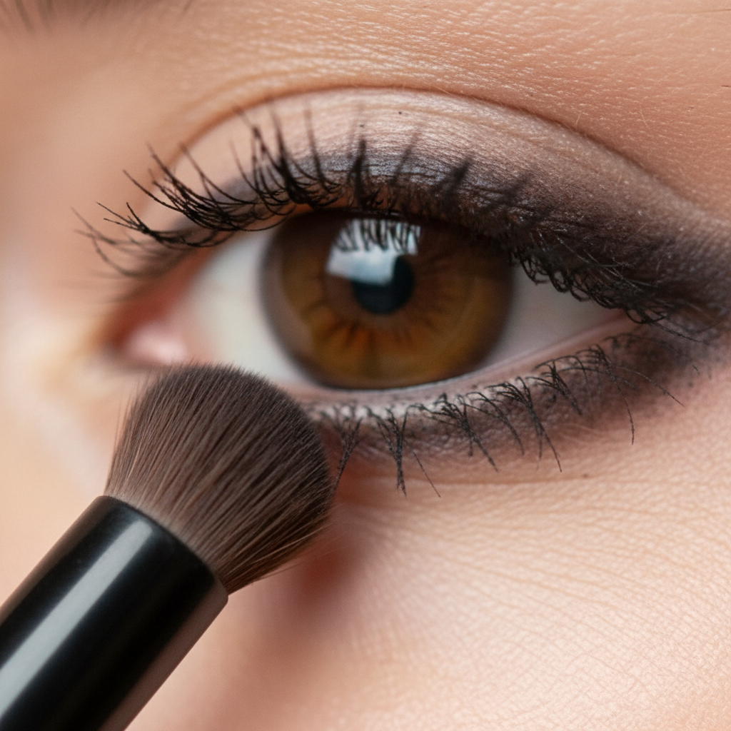 Шаг 6: Подводка и растушевка нижнего века для целостности образа